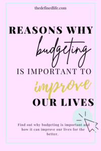 Our finances take up so much of our time and energy. It is not a surprise that an organized finances will give us peace. Learn how to use budgeting to improve an important part of your life here. 