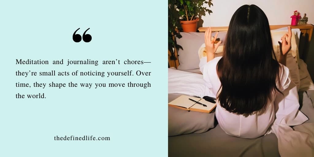 Meditation and journaling