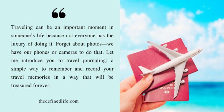 travel journaling