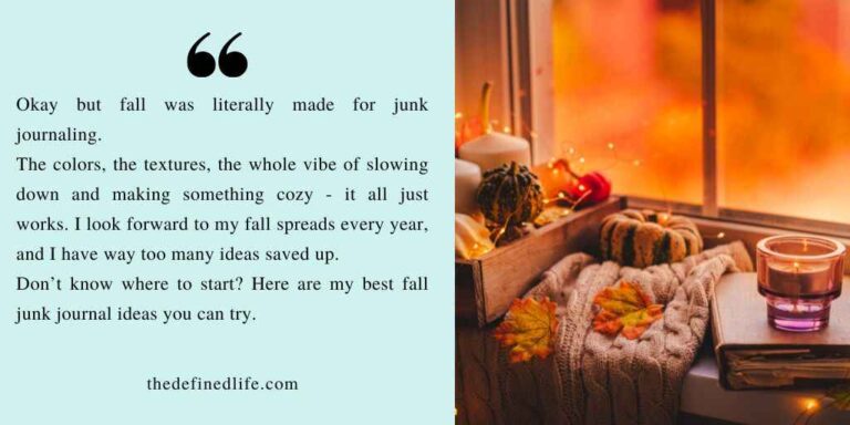 fall junk journal ideas