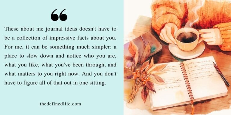 About Me Journal Ideas