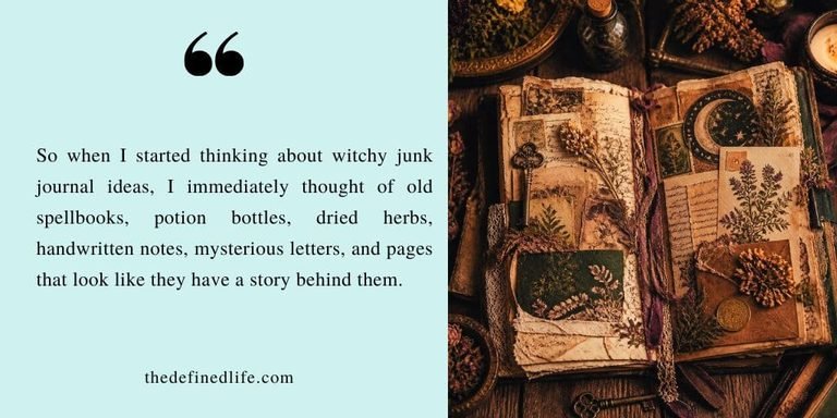 witchy junk journal ideas