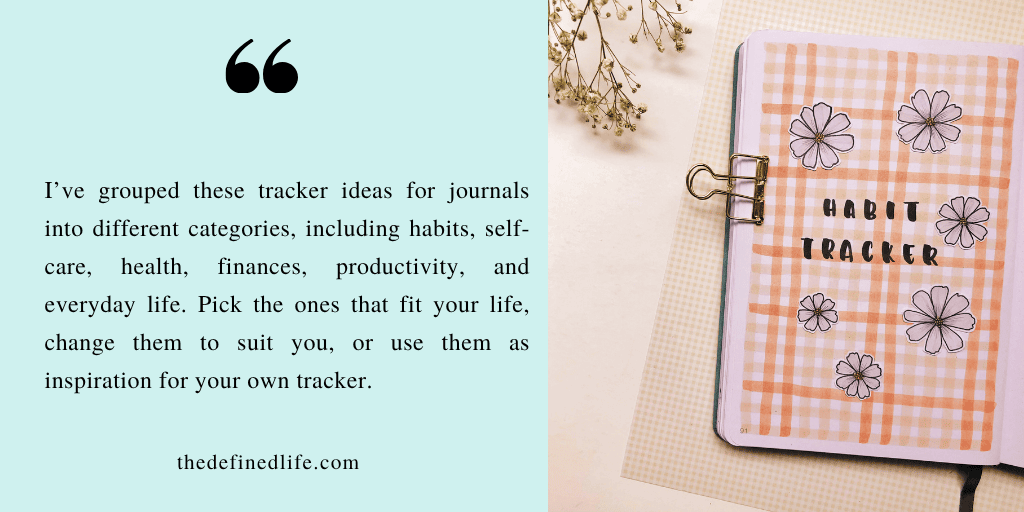 50+ Tracking Journal Ideas to Track Your Habits, Mood, Goals & More 1 tracking journal ideas